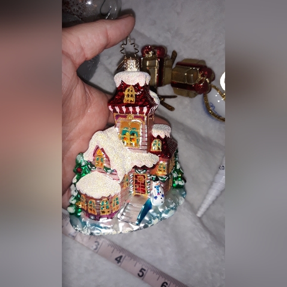 2002 CHRISTOPHER RADKO Christmas Ornament  MIDNIGHT MAGIC Pink House - Picture 4 of 7